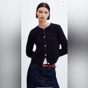 Mango knit cardigan sweater size L